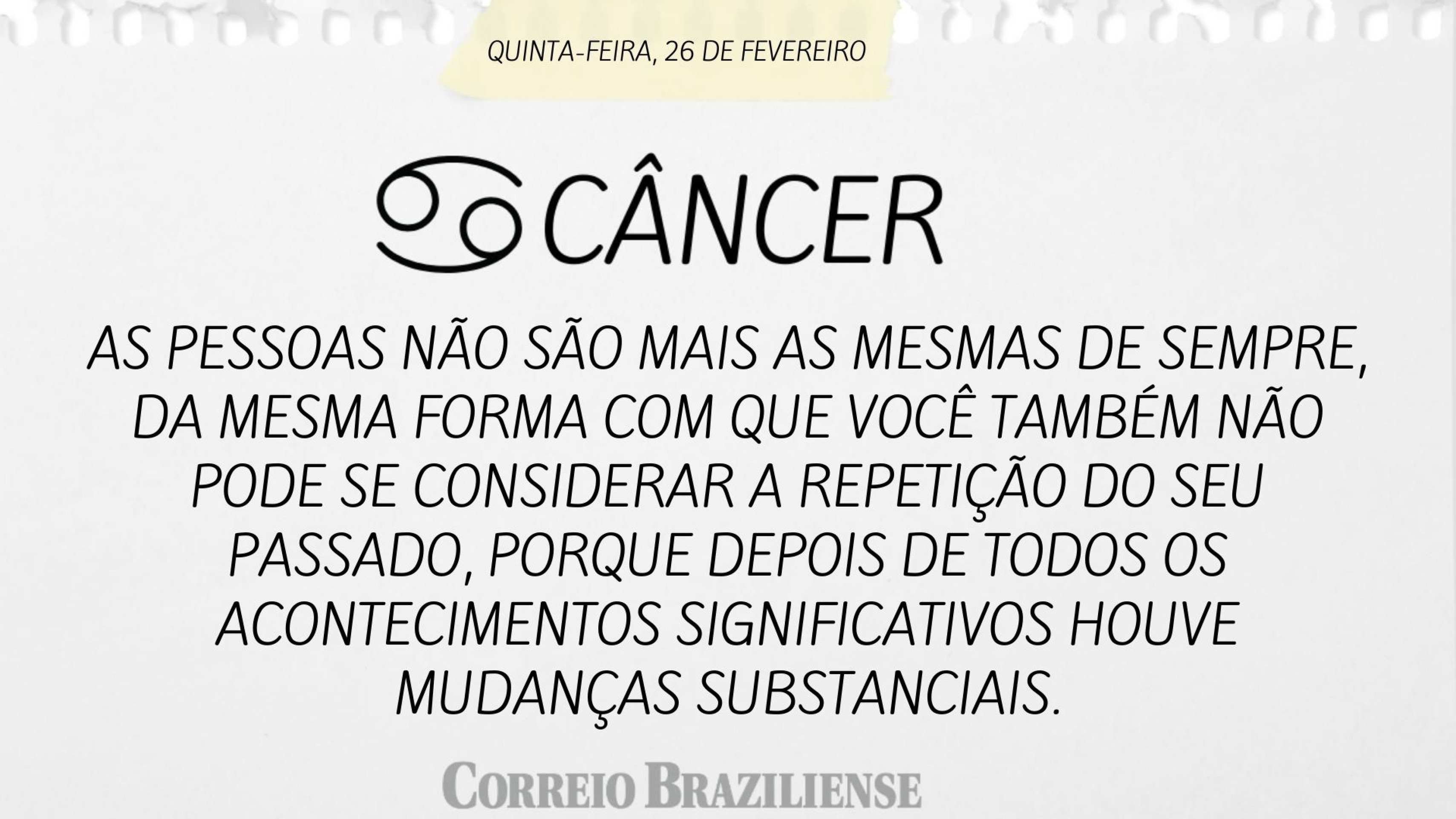  Hor&oacute;scopo desta sexta-feira (27/2) 