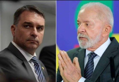 No cenário principal, Flávio Bolsonaro alcança 46,3% das intenções de voto, e Lula registra 46,2%, dentro da margem de erro de um ponto percentual -  (crédito: Saulo Cruz/Agência Senado e Fabio Rodrigues-Pozzebom/Agência BrasiL) -No cenário principal, Flávio Bolsonaro alcança 46,3% das intenções de voto, e Lula registra 46,2%, dentro da margem de erro de um ponto percentual -  (crédito: Saulo Cruz/Agência Senado e Fabio Rodrigues-Pozzebom/Agência BrasiL)