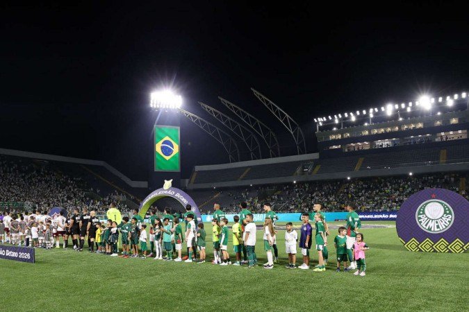 Palmeiras x Fluminense na Arena Barueri teve 10.329 torcedores - (crédito: Cesar Greco/Palmeiras) Palmeiras x Fluminense na Arena Barueri teve 10.329 torcedores - (crédito: Cesar Greco/Palmeiras)