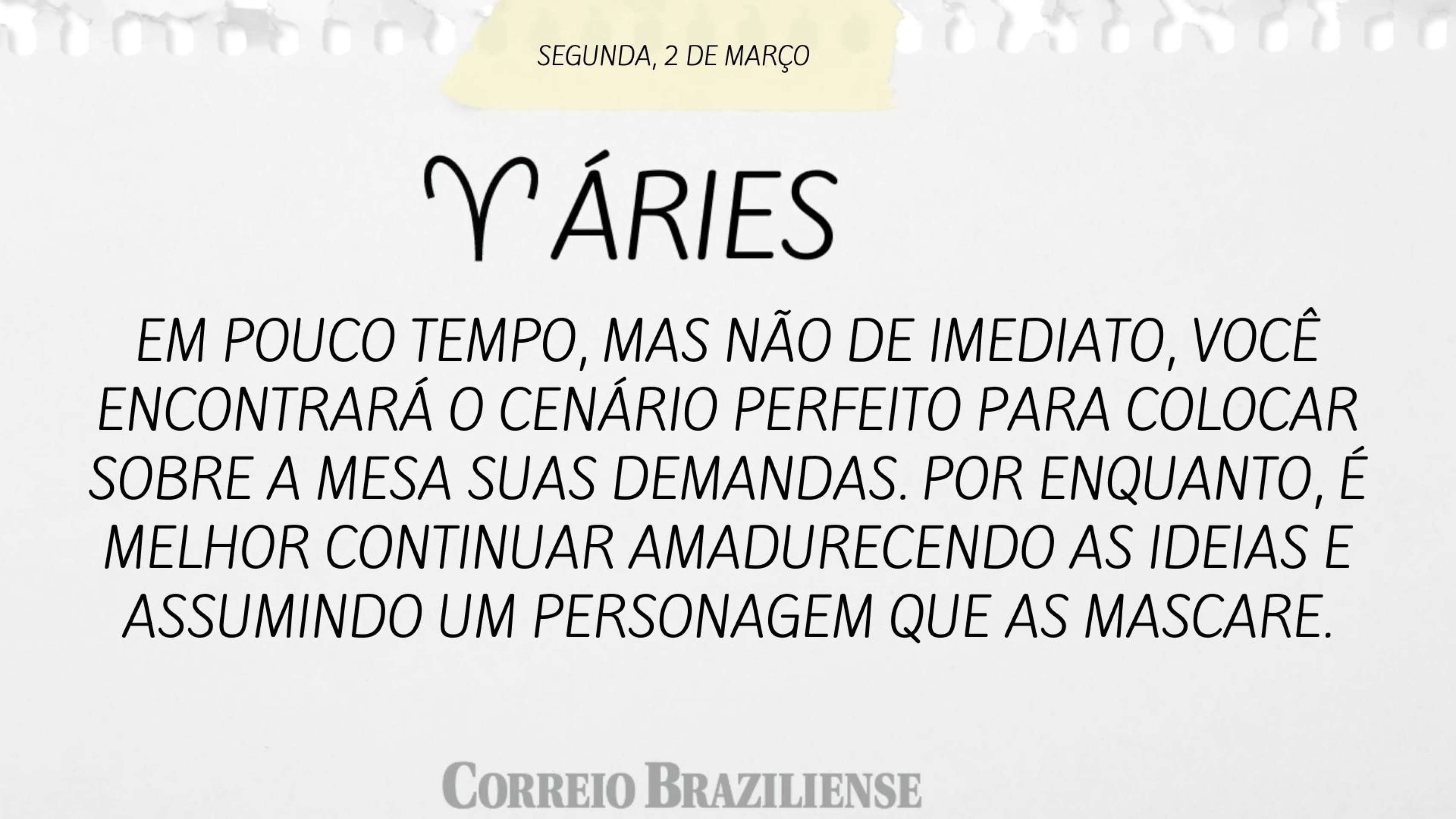 Hor&oacute;scopo desta segunda (2/3) 