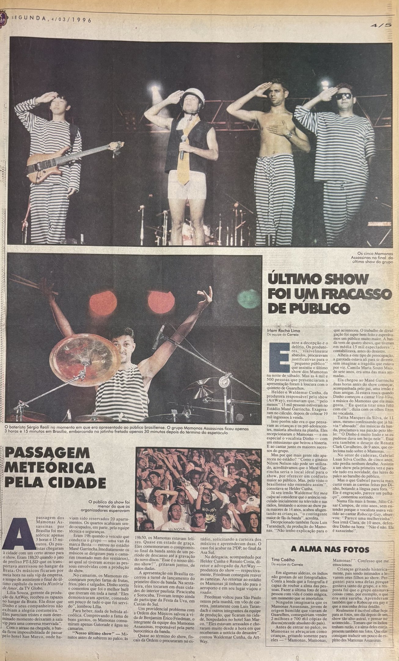 Acervo da cobertura do Correio Braziliense sobre o acidente que vitimou os integrantes da banda Mamonas Assassinas 