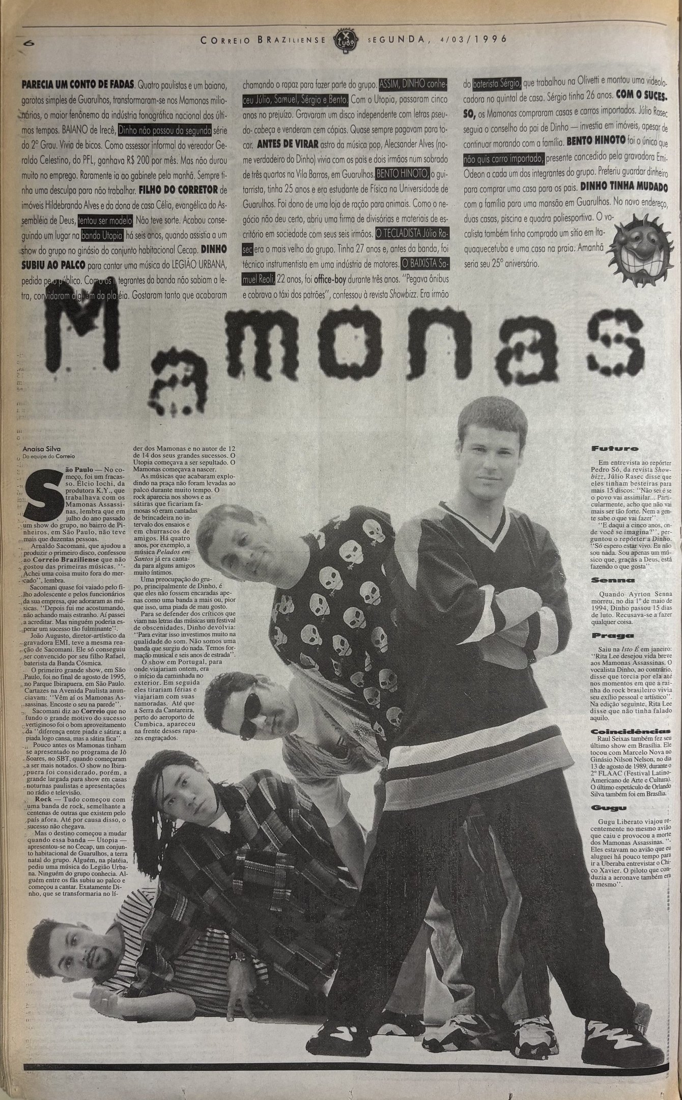 Acervo da cobertura do Correio Braziliense sobre o acidente que vitimou os integrantes da banda Mamonas Assassinas 