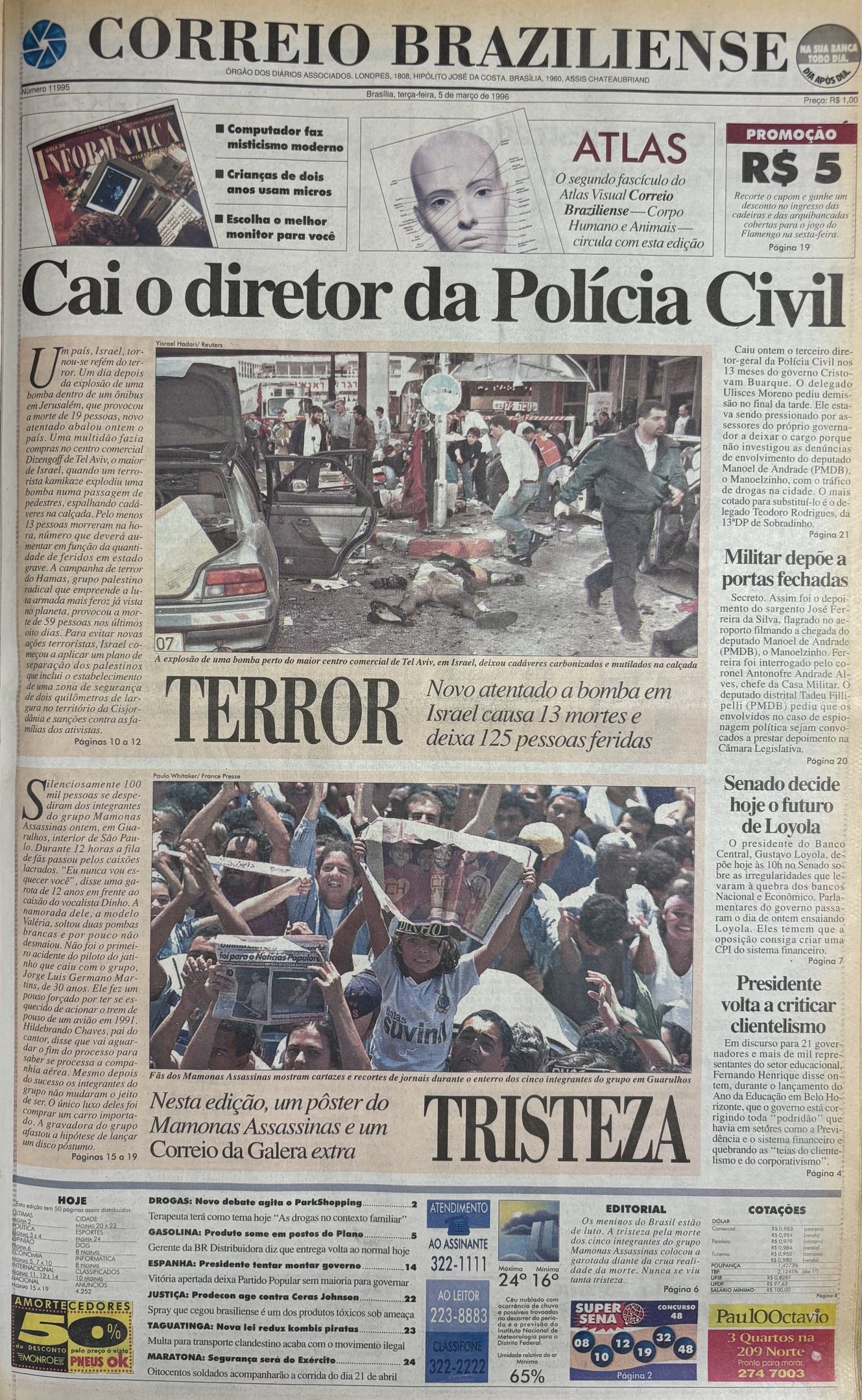 Acervo da cobertura do Correio Braziliense sobre o acidente que vitimou os integrantes da banda Mamonas Assassinas 