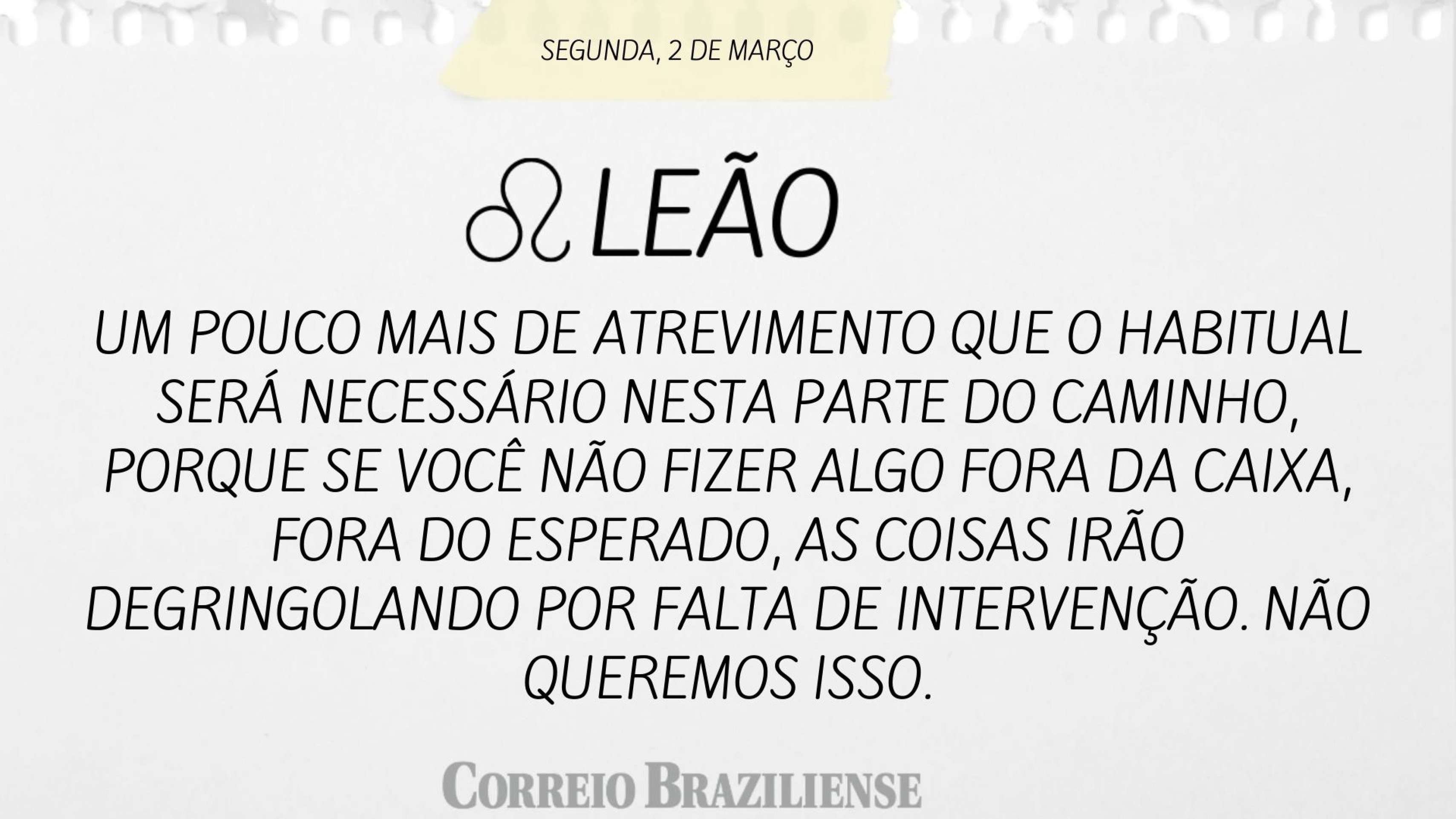 Hor&oacute;scopo desta segunda (2/3) 