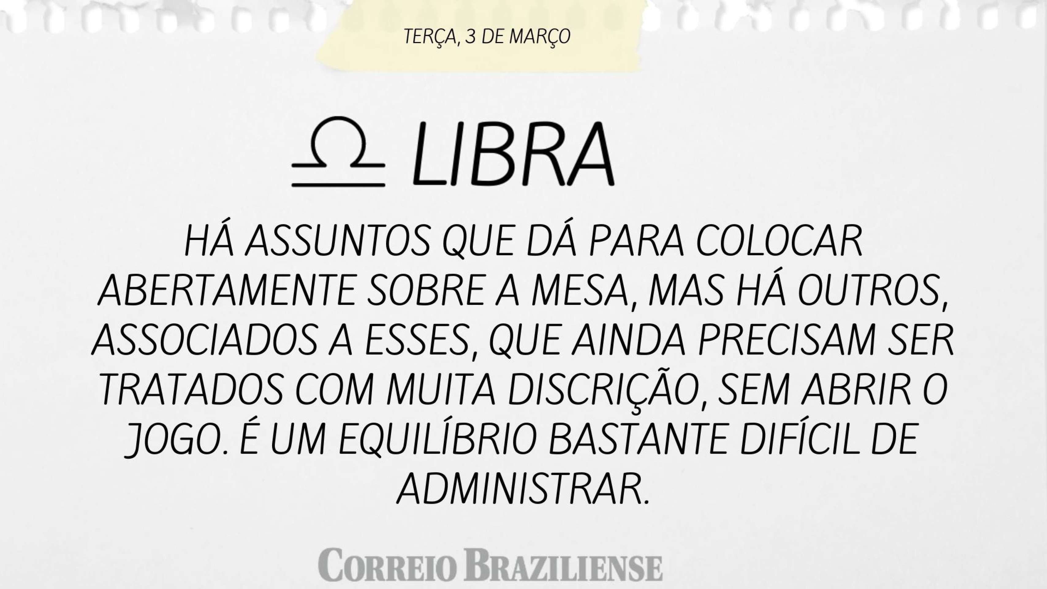 Hor&oacute;scopo desta ter&ccedil;a (3/3) 