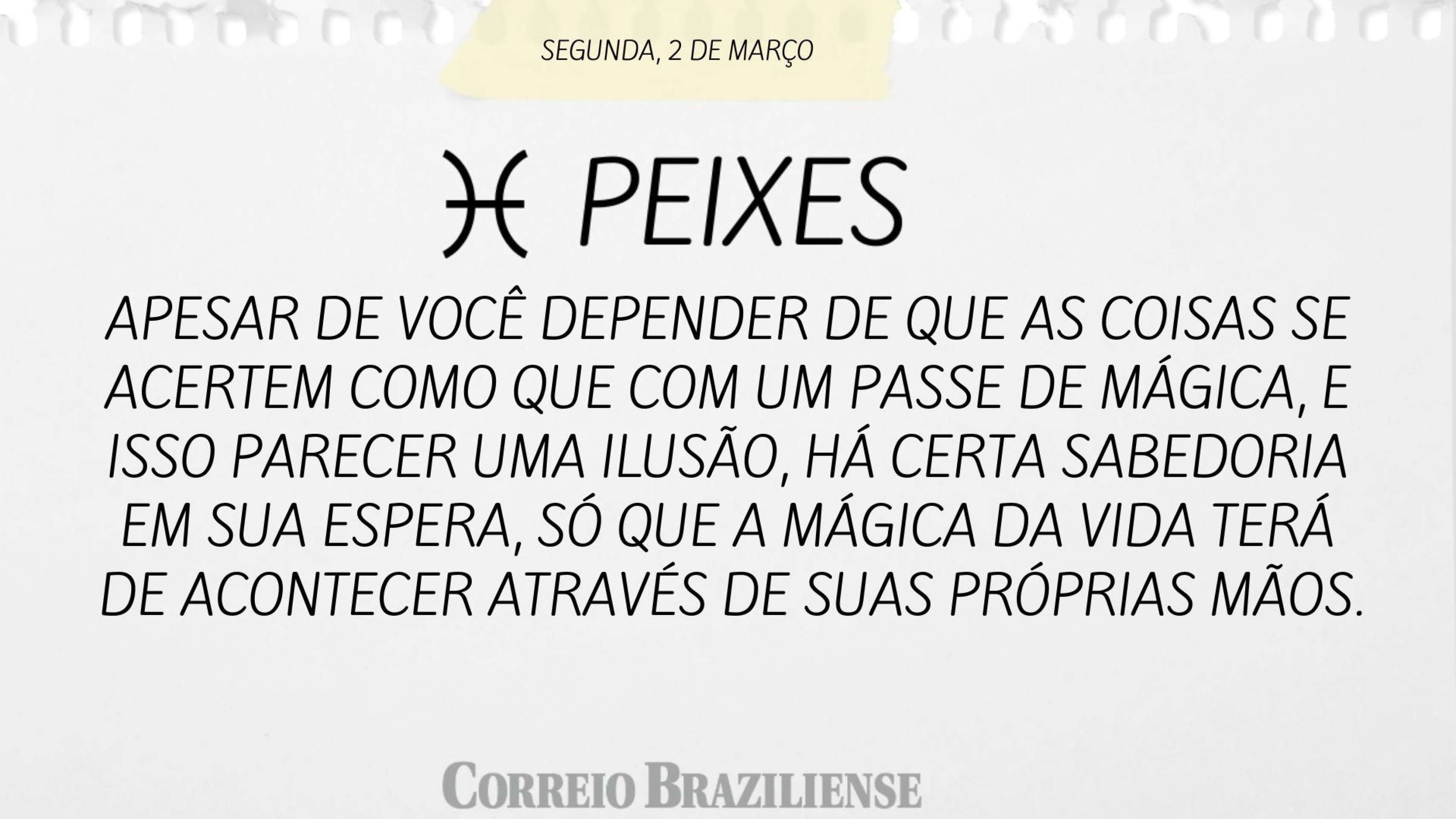 Hor&oacute;scopo desta segunda (2/3) 