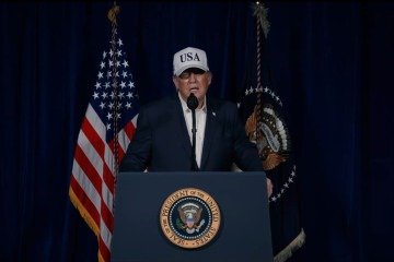 Trump anuncia ataque coordenado com Israel contra o Irã, neste sábado (28/2) -  (crédito: Reprodução vídeo/X)