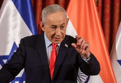A flotilha de ajuda humanitária busca romper o bloqueio israelense no enclave, que enfrenta escassez severa de recursos básicos. -  (crédito: GIL COHEN-MAGEN / POOL / AFP) -A flotilha de ajuda humanitária busca romper o bloqueio israelense no enclave, que enfrenta escassez severa de recursos básicos. -  (crédito: GIL COHEN-MAGEN / POOL / AFP)