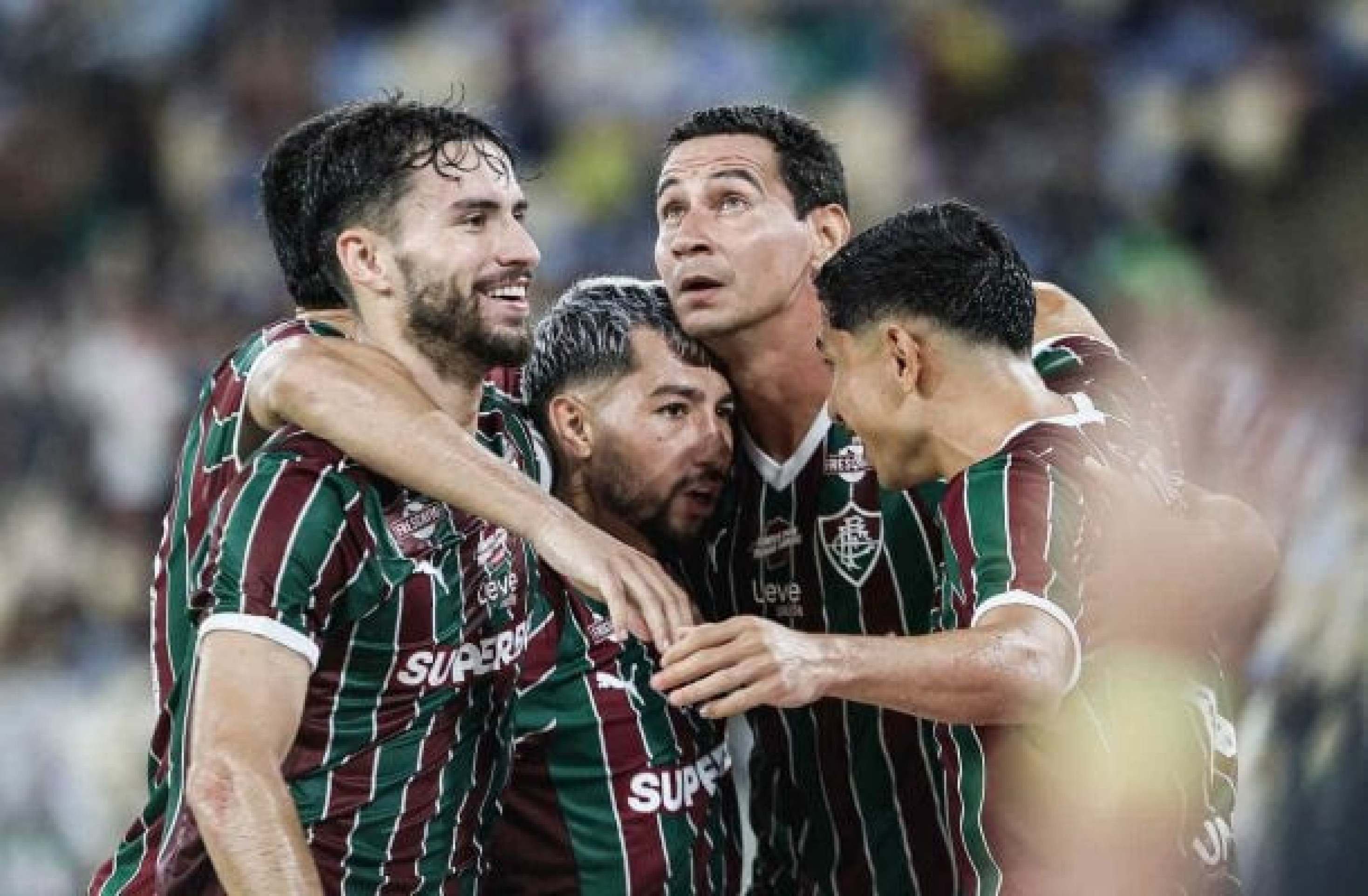Jogadores do Fluminense comemoram gol de Ganso no Maracanã - (crédito: Foto: Lucas Merçon/Fluminense) Jogadores do Fluminense comemoram gol de Ganso no Maracanã - (crédito: Foto: Lucas Merçon/Fluminense)