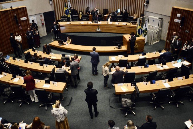 03/03/2026. Crédito: Minervino Júnior/CB/D.A Press. Brasil.  Brasilia - DF. Sessão ordinária na Câmara Legislativa para aprovação de crédito para socorro financeiro do BRB. -  (crédito:  Minervino Júnior/CB/D.A Press)