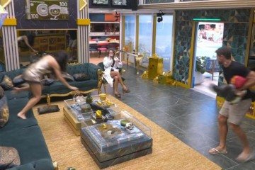 BBB 26: Jordana leva tombo e por pouco o pior não acontece -  (crédito: TV Globo)