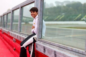 Pedro Clerot nos treinos depois da virada de chave: fase de treinos em Barcelona, na Catalunha, antes do desembarque para a estreia em Melbourne, na Austrália -  (crédito: Divulgação/Fórmula 3)