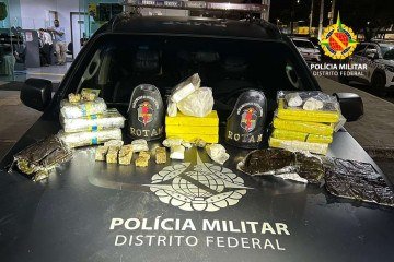 Depósito de drogas avaliado em mais de R$ 500 mil é descoberto em Ceilândia -  (crédito: PMDF/Divulgação)