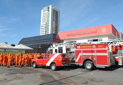 Sede do 25º Grupamento de Bombeiros Militares, em Águas Claras -  (crédito: Gabriel Jabur/Agência Brasília)