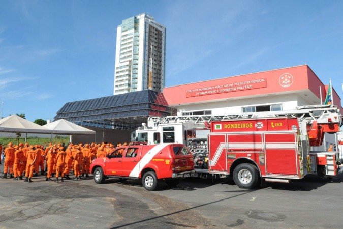 Sede do 25º Grupamento de Bombeiros Militares, em Águas Claras -  (crédito: Gabriel Jabur/Agência Brasília)