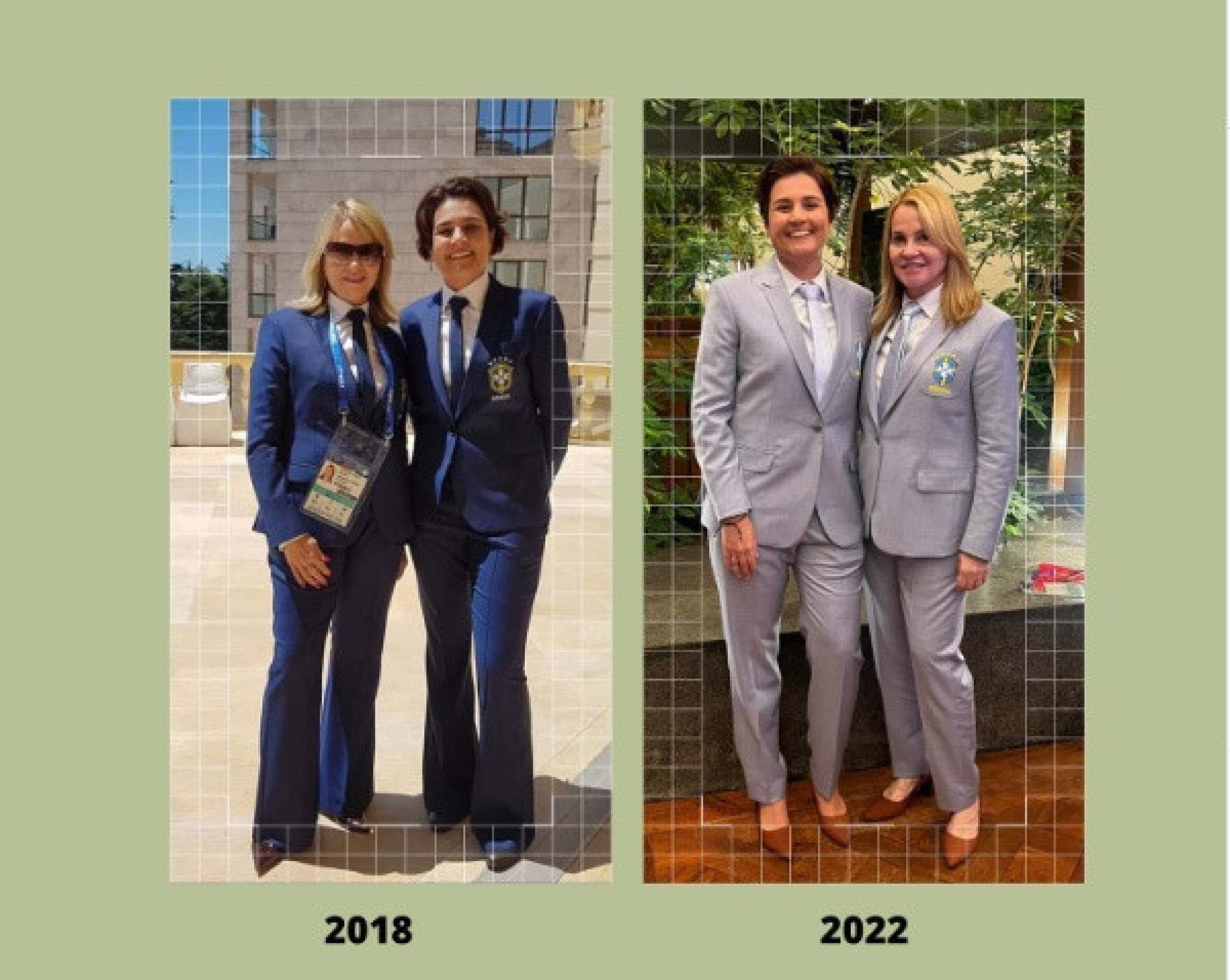 A diretora de sele&ccedil;&otilde;es Claudinha e a m&eacute;dica assistente Andreia Pican&ccedil;o: de malas prontas para a terceira Copa consecutiva