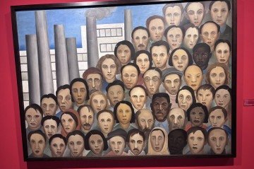 Oper&aacute;rios, de 1933, &eacute; um dos grandes quadros da pintora e representa a industrializa&ccedil;&atilde;o de S&atilde;o Paulo -  (crédito: Mariana Reginato) -Oper&aacute;rios, de 1933, &eacute; um dos grandes quadros da pintora e representa a industrializa&ccedil;&atilde;o de S&atilde;o Paulo -  (crédito: Mariana Reginato)