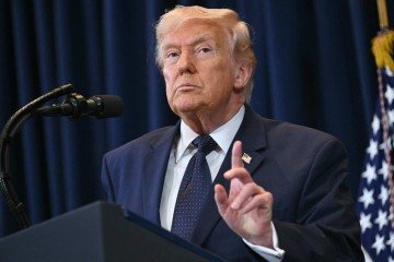 Trump falou ainda que número de mortos nos ataques já ultrapassa mais de 30 mil pessoas -  (crédito:  SAUL LOEB / AFP)