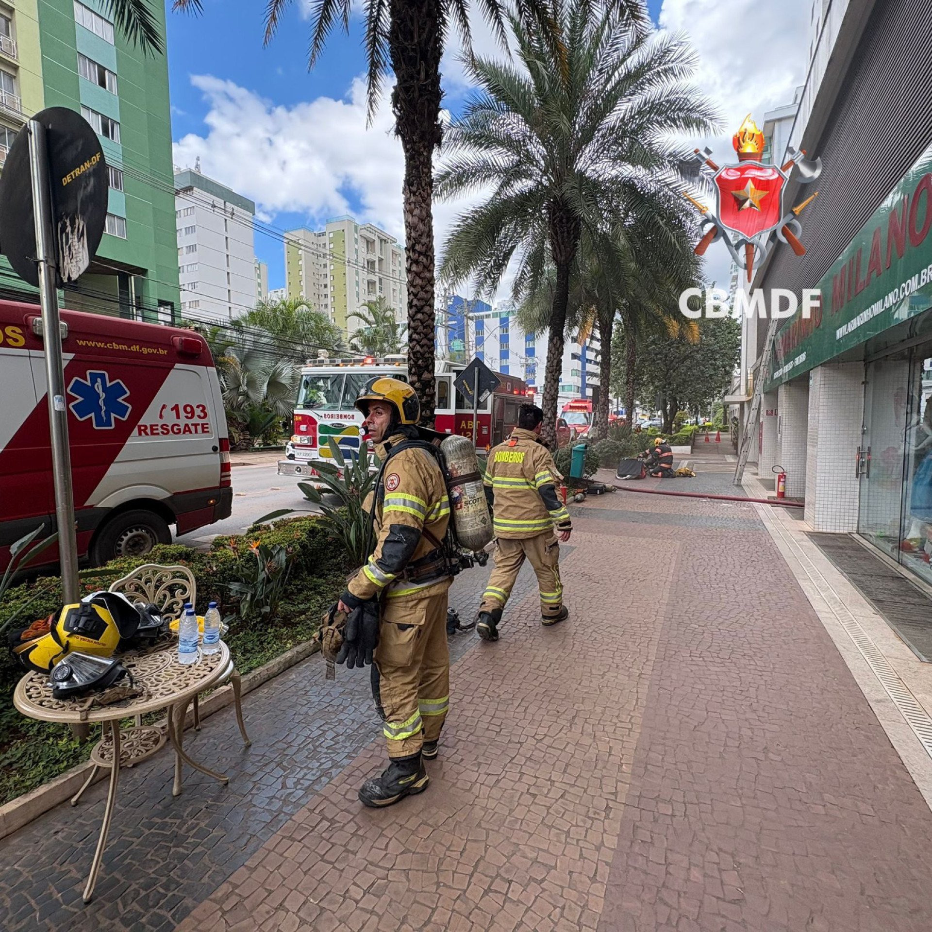 Incêndio atinge loja comercial em Águas Claras nesta segunda (9/3)