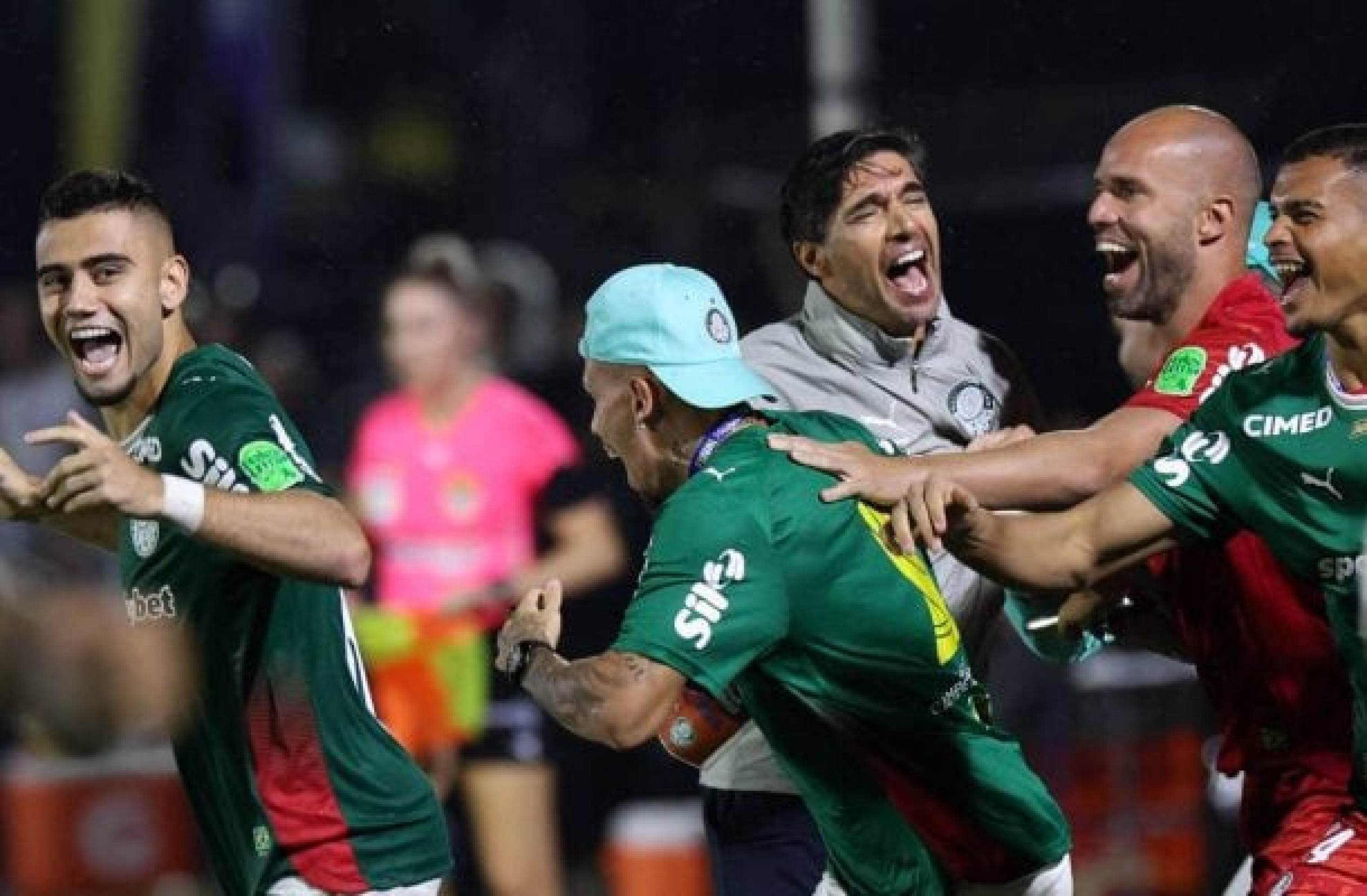 Abel Ferreira comemora título do Palmeiras -  (crédito: Foto: Cesar Greco/Palmeiras)