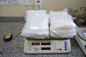 Droga foi localizada durante fiscalização no terminal internacional do Aeroporto de Brasília -  (crédito: Divulgação/PF)