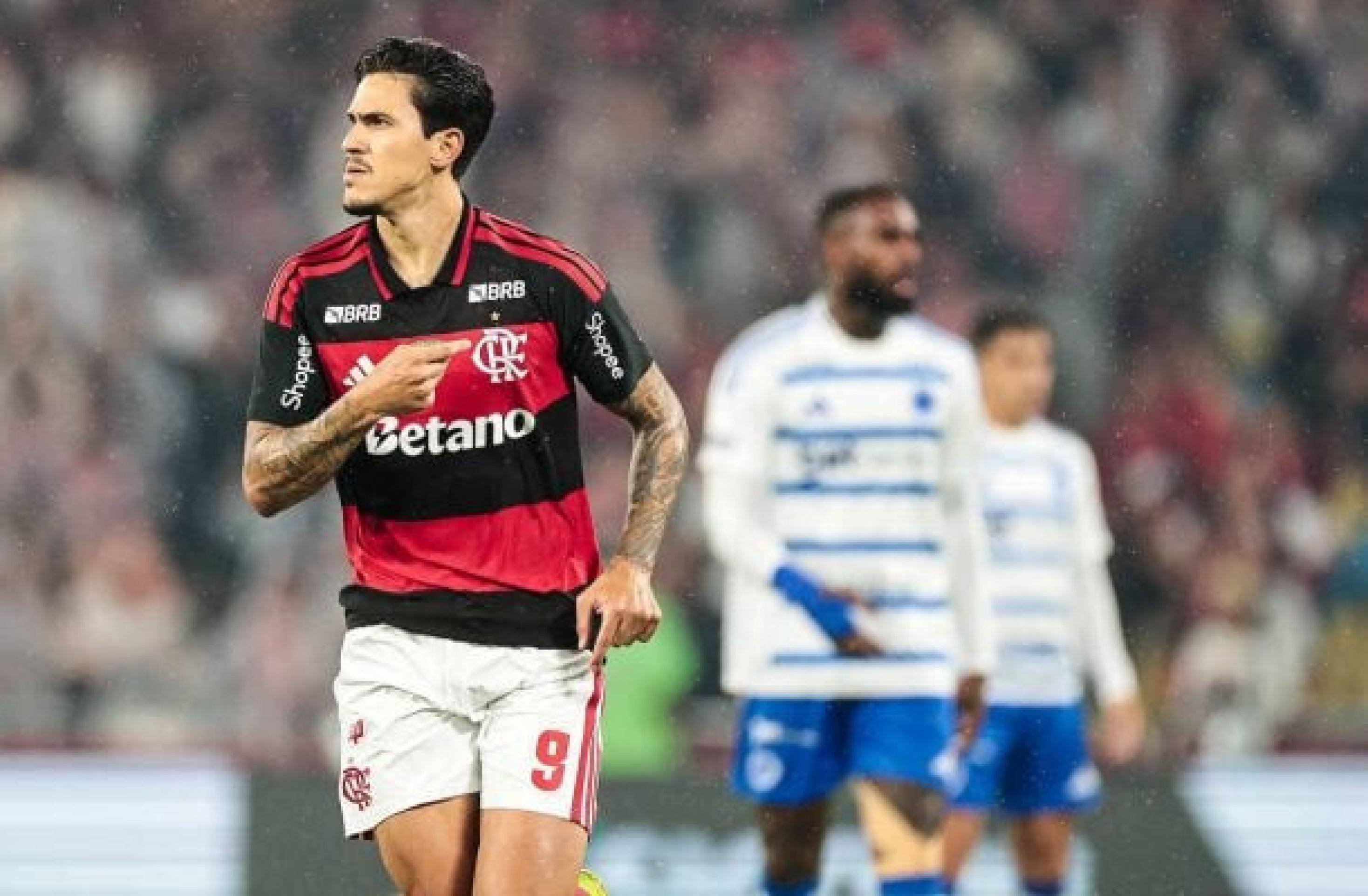 Pedro abriu o caminho para a vit&oacute;ria do Flamengo -  (crédito: Foto: Gilvan de Souza / Flamengo)