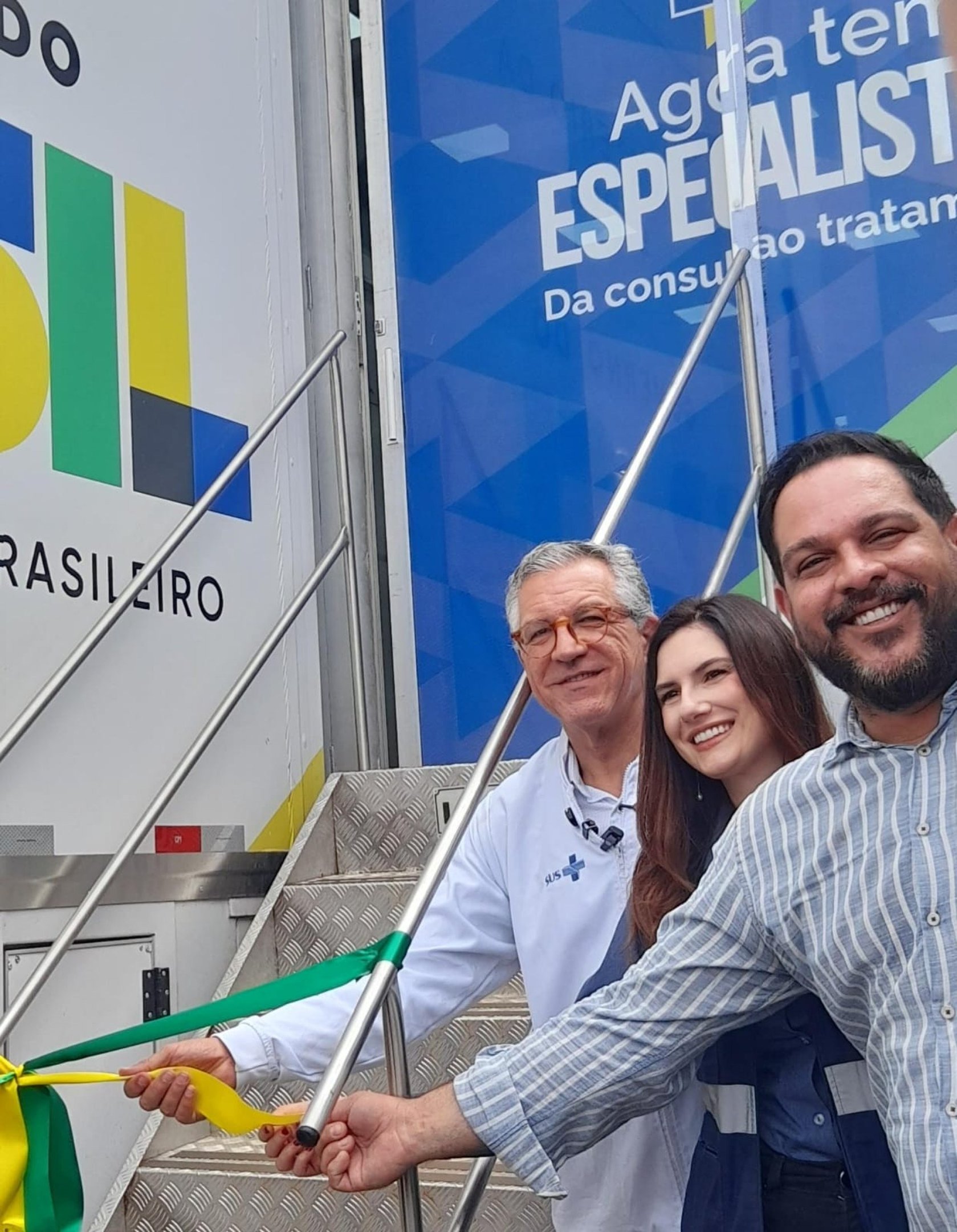 Ministro Alexandre Padilha em carreta em Planaltina