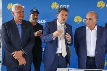 Secret&aacute;rio de Seguran&ccedil;a P&uacute;blica, Sandro Avelar, esteve na cerim&ocirc;nia