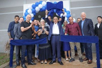O governador Ibaneis Rocha inaugurou o Cepi Manacá, em Taguatinga, a segunda creche da cidade -  (crédito: Renato Alves/Agência Brasília)