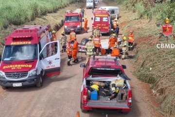 Capotagem de Veículo na rodovia DF 001, Lago Oeste -  (crédito: Divulgação / CBMDF)