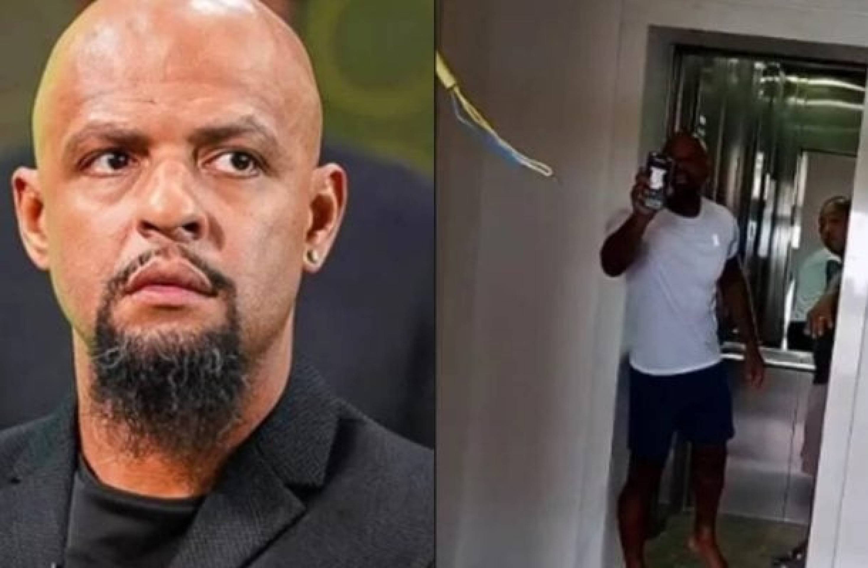 Felipe Melo se envolve em confusão durante obra em condomínio no Rio -  (crédito: Foto: Reprodução / SporTV)