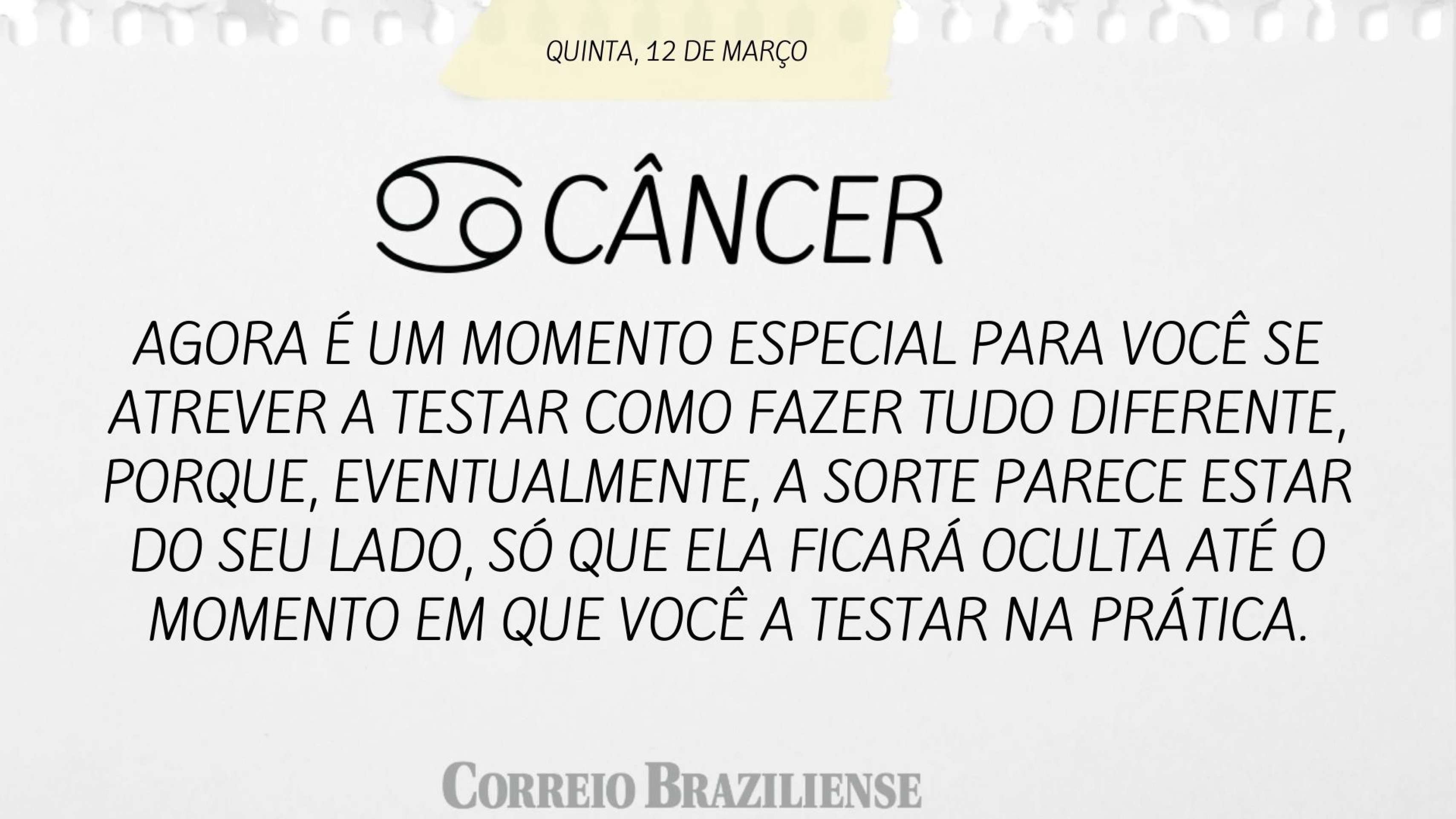 Hor&oacute;scopo desta segunda (16/3) 