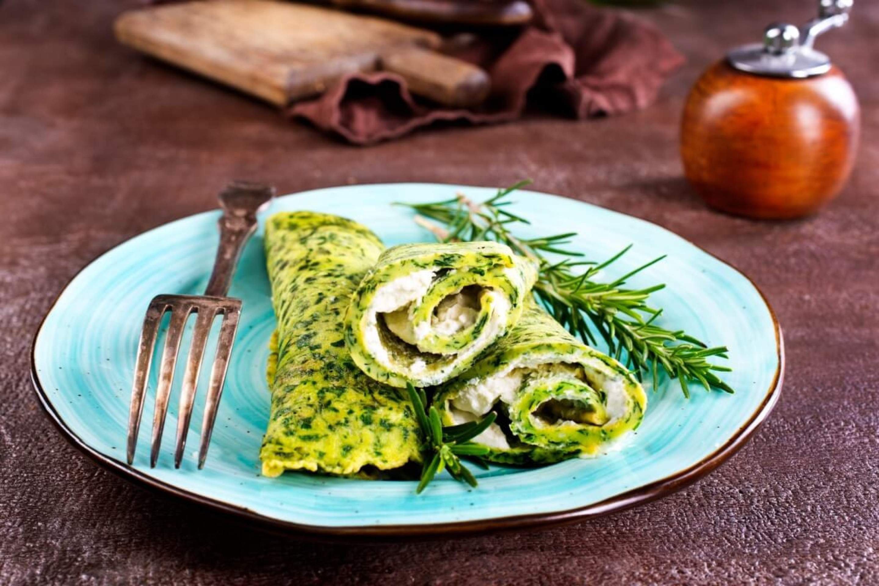 Panqueca de ora-pro-nóbis recheada com ricota (Imagem: Gayvoronskaya_Yana | Shutterstock) - (crédito: EdiCase) Panqueca de ora-pro-nóbis recheada com ricota (Imagem: Gayvoronskaya_Yana | Shutterstock) - (crédito: EdiCase)