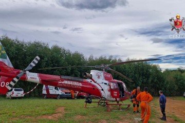 Homem é ferido em trilha e resgatado por helicóptero - (crédito: Material cedido ao Correio) Homem é ferido em trilha e resgatado por helicóptero - (crédito: Material cedido ao Correio)