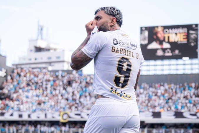 Gabriel Barbosa marcou o gol que evitou a derrota do Santos contra o Corinthians - (crédito: Santos FC/Divulgação) Gabriel Barbosa marcou o gol que evitou a derrota do Santos contra o Corinthians - (crédito: Santos FC/Divulgação)