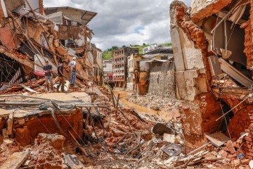 Destrui&ccedil;&atilde;o em cidades da Zona da Mata de Minas Gerais. Governo autoriza cr&eacute;dito emergencial para &aacute;reas atingidas por enchentes -  (crédito: T&acirc;nia Rego/Ag&ecirc;ncia Brasil)