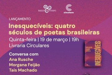 Evento de lançamento da antologia Inesquecíveis: quatro séculos de poetas brasileiras -  (crédito: Divulgação)