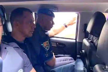 O tenente-coronel Geraldo Leite Rosa Neto, preso suspeito de cometer feminicídio contra a mulher dele, a também policial militar Gisele Alves Santana -  (crédito: Reprodução/Rede sociais)