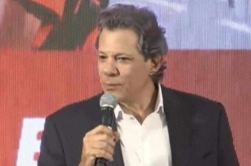 Fernando Haddad em cerimônia de lançamento de pré-candidatura ao governo de São Paulo
     -  (crédito: Reprodução das redes sociais)