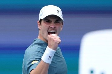Fonseca joga pela primeira vez na chave principal do Masters de Miami -  (crédito: Matthew Stockman/AFP)