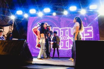 Batalha de rap no evento Divas da Rima -  (crédito: Divulgação)