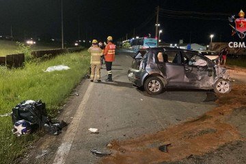 Motociclista morreu na BR-070, em Ceilândia - (crédito: Divulgação/CBMDF) Motociclista morreu na BR-070, em Ceilândia - (crédito: Divulgação/CBMDF)