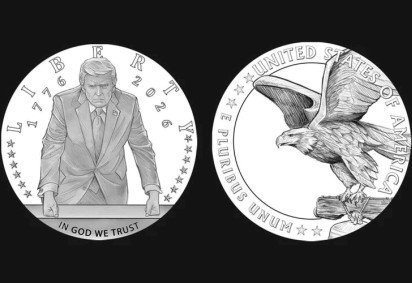 Comissão dos EUA aprova moeda com rosto de Donald Trump -  (crédito: Casa da Moeda dos Estados Unidos/Departamento do Tesouro dos EUA)