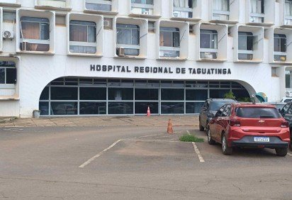 Entrada principal do HRT é interditada após desabamento -  (crédito: Ana Carolina Alves/C.B/D.A/Press)