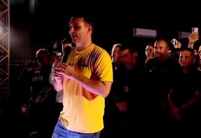 O evento também foi marcado por referências ao ex-presidente Jair Bolsonaro (PL), que completou 71 anos na mesma data.  -  (crédito: reprodução/ redes sociais) -O evento também foi marcado por referências ao ex-presidente Jair Bolsonaro (PL), que completou 71 anos na mesma data.  -  (crédito: reprodução/ redes sociais)