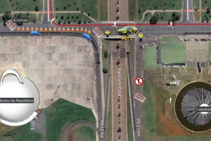 Interdição na Esplanada dos Ministérios