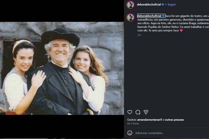 Artistas homenageiam Juca de Oliveira, que morreu neste sábado (21/3)