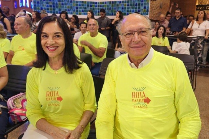 Lu Alckmin participa de missa em celebração pelos 10 anos da Rota da Luz - (crédito: Ana Paula Cruz/Santuário Nacional Aparecida) Lu Alckmin participa de missa em celebração pelos 10 anos da Rota da Luz - (crédito: Ana Paula Cruz/Santuário Nacional Aparecida)