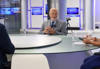  23/03/2026 Bruna Gaston CB/DA Press. CB Poder, Reginaldo Arcuri, presidente do Grupo Farma Brasil. Na bancada Sibele Negromonte e Roberto Fonseca
       -  (crédito:   Bruna Gaston CB/DA Press)