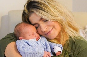 Claudia Melo e o filho recém-nascido, Liam - (crédito: Marcelo Mesquita) Claudia Melo e o filho recém-nascido, Liam - (crédito: Marcelo Mesquita)